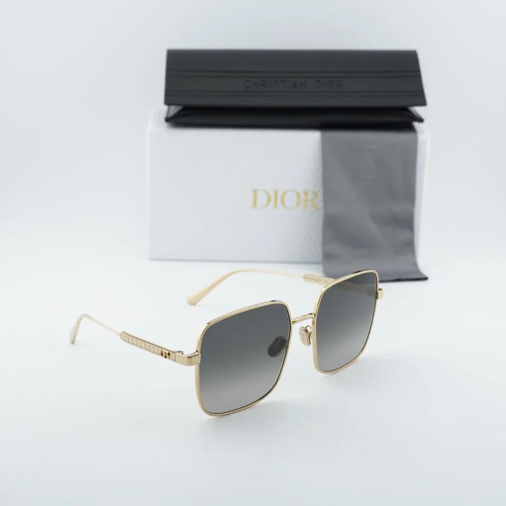 Dior DIORCANNAGE S1U B0A1 Square Sunglasses - Gold/Grey - Picture 8 of 12